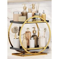 Домашний органайзер для косметики Happy Home HH-032B (черный/золотой)