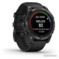 Умные часы Garmin Fenix 7 Pro Sapphire Solar (карбоново-серый титан/черный)