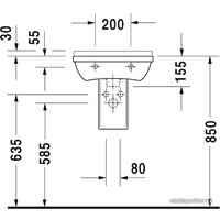 Умывальник Duravit Starck 3 45x32 (0750450000)