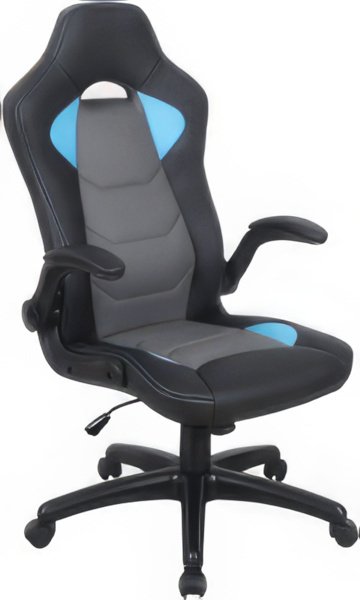

Кресло Brabix Skill GM-005 532497 (экокожа, черный/голубой)
