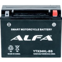 Мотоциклетный аккумулятор ALFA YTX24HL-BS (21 А·ч)