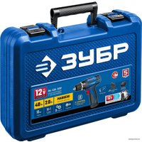 Дрель-шуруповерт Зубр Профессионал DL-121-22F (с 2-мя АКБ, LED фонарь, кейс) в Пинске
