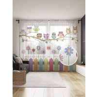 Комплект штор JoyArty Веселые совы 1.45x2.65 м tul_10808_145x265 (2 шт)