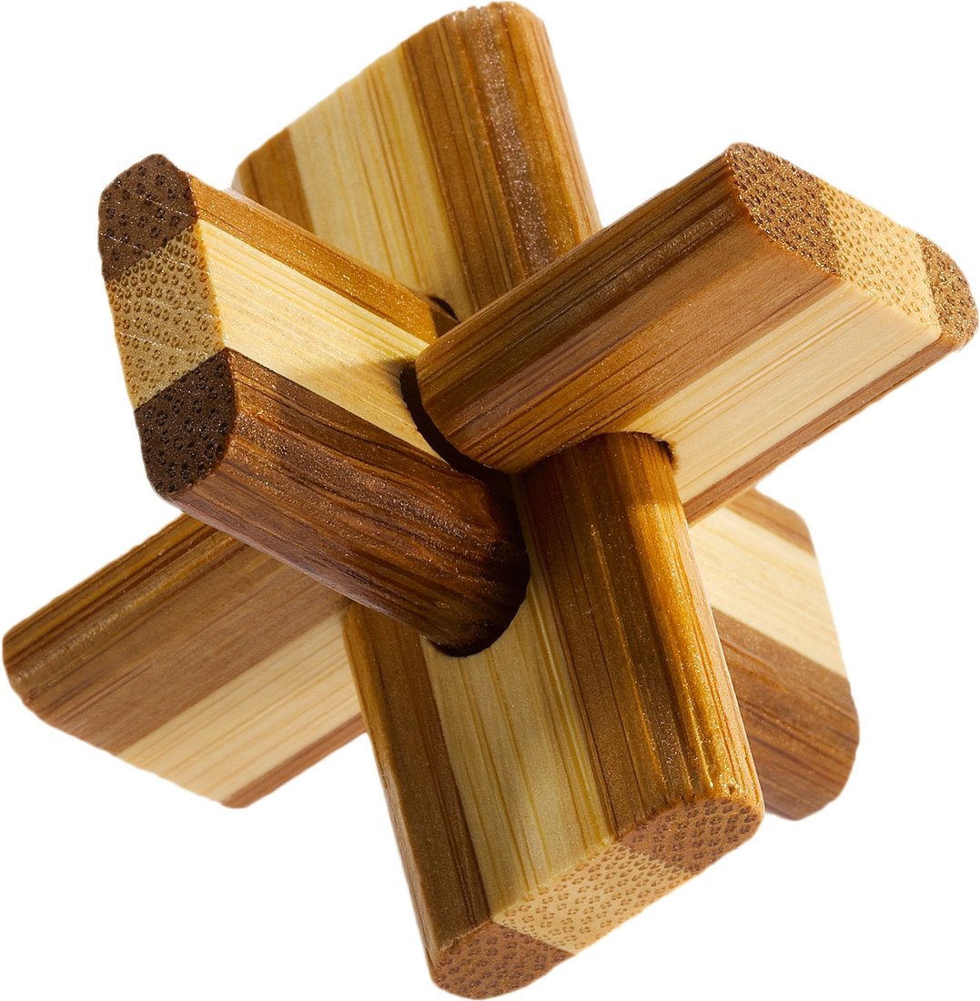 

Головоломка Eureka 3D Bamboo Doublecross Puzzle 473125