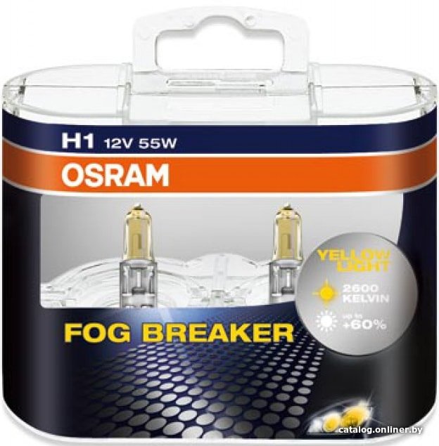 Галогенная лампа Osram H1 Fog Breaker 2шт Duobox