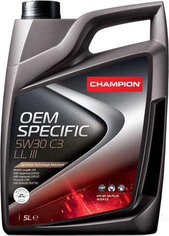 Моторное масло Champion OEM Specific 5W-30 C3 LL III 5л