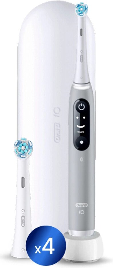 

Электрическая зубная щетка Oral-B iO 6 (с насадкой Ultimate Clean 4 шт, серый)