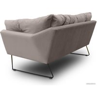 Диван Brioli Анико двухместный (V3/серо-коричневый)