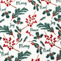 Плед Этель Ветви 10617989 (180x200, белый/зеленый/красный) в Могилеве