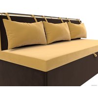 Диван Лига диванов Метро 114107 (микровельвет желтый/черный)