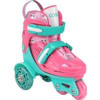 Роликовые коньки Cosmoride Honey + набор защиты (р-р 31-34, мятный/розовый)