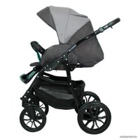 Универсальная коляска Alis Alvaro F (3 в 1, Al 02 темно-серый/светло-серый/желтая кожа)