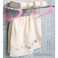 Полка для полотенца Primanova M-B13-22 (прозрачный/розовый)