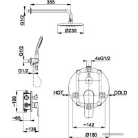 Душевая система  Armatura Tanzanit 5029-501-00