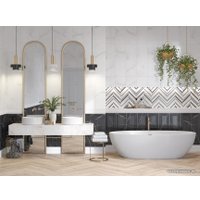 Керамическая плитка Meissen Гэтсби Карандаш GT1C051 (16x250, белый глянец)