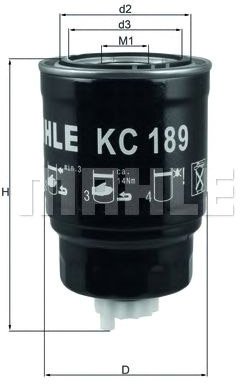 

Топливный фильтр Mahle Knecht KC189