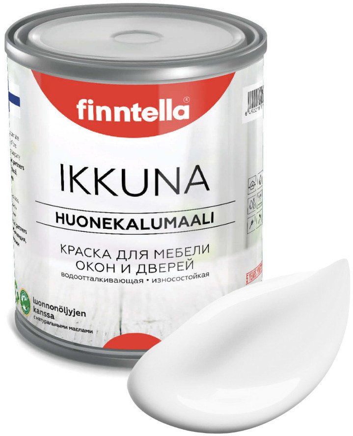 

Краска Finntella Ikkuna Lumi F-34-1-1-FL134 0.9 л (белый)