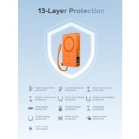 Внешний аккумулятор Ugreen MagFlow PB773 10000mAh (оранжевый)