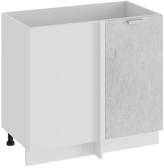 

Шкаф напольный Трия Гранита 1Н9У (белый/бетон снежный)