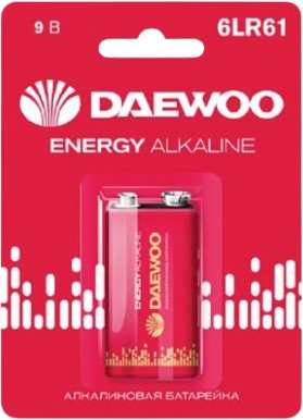Батарейка Daewoo Energy Alkaline 6LR61 BL-1 (1 шт)