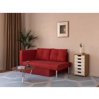 Тахта Мебель-АРС Алиса (микровельвет, кордрой красный)