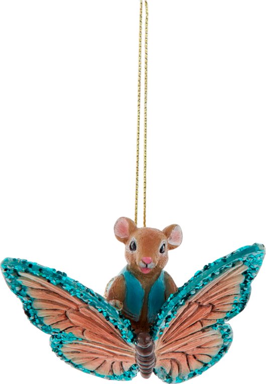

Елочная игрушка Kurt S. Adler Christmas 2025 Мышка на бабочке E1085