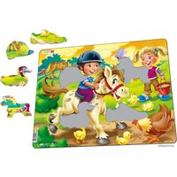 Пазл Larsen Дети на ферме. Пони BM8