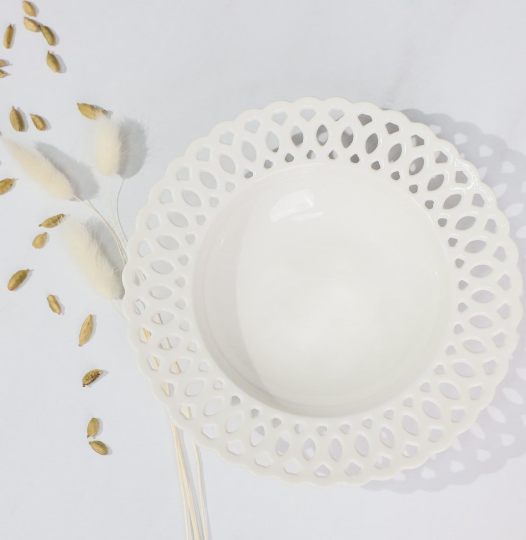 

Тарелка глубокая AksHome Delicate 20,3х3,8см (белый)