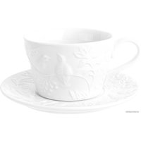 Чашка с блюдцем Elan Gallery Птички на ветке 540198
