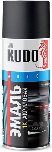 Автомобильная краска Kudo 1K эмаль автомобильная ремонтная матовая KU-5232.5 (520 мл, черный)