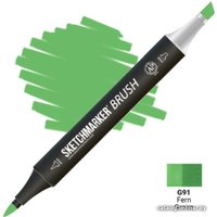 Маркер художественный Sketchmarker Brush Двусторонний G91 SMB-G91 (зеленый папоротник)