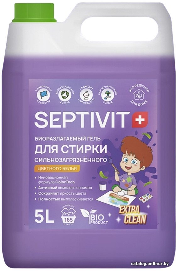 Гель для стирки Septivit Сильнозагрязненные вещи для цветного белья 5 л