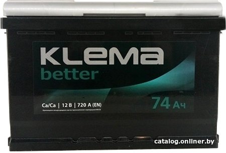 Автомобильный аккумулятор Klema Better 6СТ-74А(0) (74 А·ч)