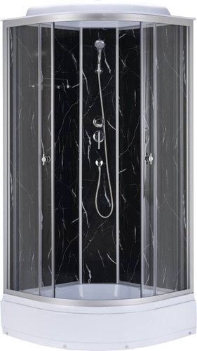Душевая кабина Водный мир ВМ243 90x90 (черный мрамор)