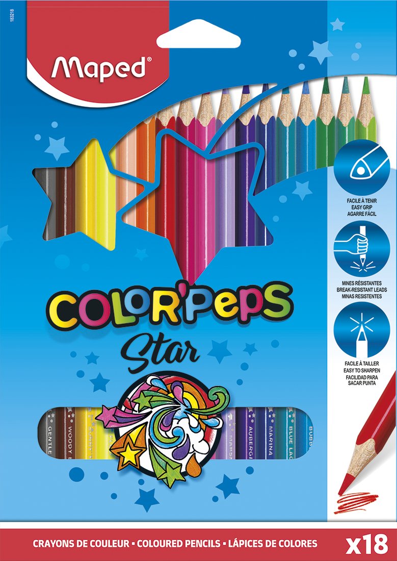 

Набор цветных карандашей Maped Color Peps 023472 (18 шт)