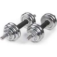 Набор гантелей Atlas Sport Хромированные в чемодане с соединительным грифом 15 кг