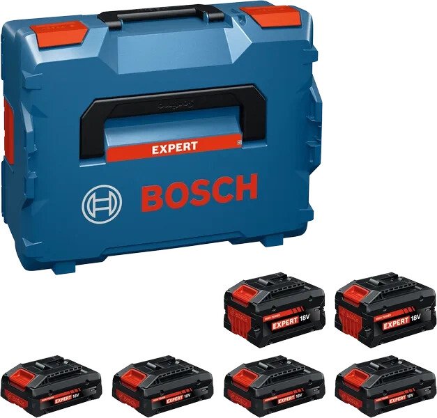 

Набор аккумуляторов Bosch 1600A0373G (18В/4x4 Ah + 18В/2x8 Ah + кейс)