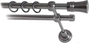 Карниз для штор Lm Decor Гиро (антрацит, гладкая, 2м 16мм, 2 ряда)