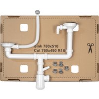 Кухонная мойка Aquasanita Rock SQR 104 (черный металлик 601)