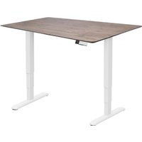 Стол для работы стоя ErgoSmart Wooden Unique Ergo Desk 1300х750х27 мм (скошенный край, дуб мореный/белый)