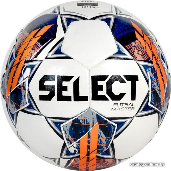 Футзальный мяч Select Futsal Master Grain V22 Fifa Basic (4 размер, белый/синий/оранжевый)
