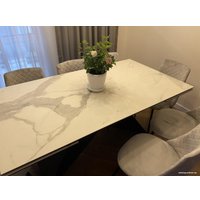 Кухонный стол Signal Westin III ceramic WESTINIIIBC180 (белый мрамор/черный)