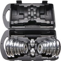 Набор гантелей AMETIST хромированные в чемодане 20 кг