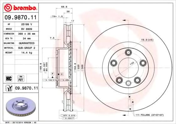 

Brembo 09987011