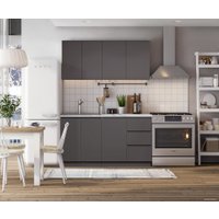 Готовая кухня Артём-Мебель Мэри СН-114 ДСП 1.4м (серый графит)