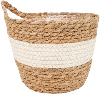 Кашпо Natural House Танзания 265x265x230 Lishan-08 L (натуральный/белый)