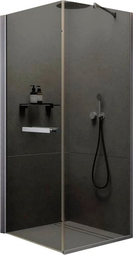 Душевой уголок MaybahGlass MGY-1348-5 (графит стекло/хром матовый)
