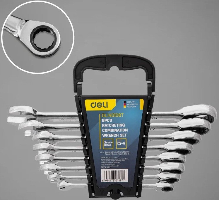 

Набор ключей Deli DL140108T (8 предметов)
