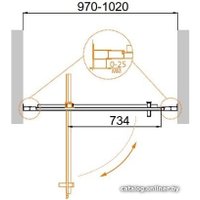 Душевая дверь Cezares Molveno-BA-1-100-C-Cr-IV