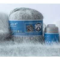 Набор пряжи для вязания ХоббиБум Пух норки 802 50 г 340 м (светло-серый)